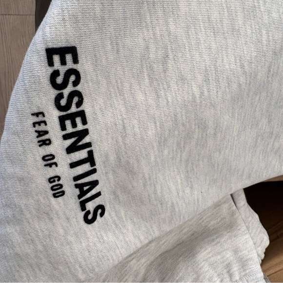 Essentials Heather Gray Hoodie and Joggers - Picture 2 of 4